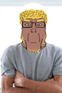 a10 a10_eyes aryan blond blond_beard crossed_arms efl germanic glasses handsome irl_photo looksmax looksmaxxing mewing psl psl_god subvariant:chudplier tan_skin variant:markiplier_soyjak white yellow_hair // 452x678 // 252.5KB