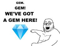 arm crazed diamond fat gem glasses jurassic_park looking_to_the_right open_mouth pointing soyjak stubble teeth text variant:dennis_nedry // 828x639 // 35.5KB