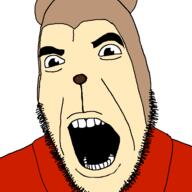 autism beard brainrot coal max_design_pro open_mouth red_shirt variant:cobson variant:gapejak youtube_shorts // 721x720 // 36.3KB