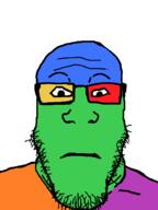 closed_mouth colorful glasses neutral soyjak stubble subvariant:neutralplier variant:markiplier_soyjak // 600x800 // 22.2KB