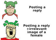 2soyjaks 4chan anime closed_mouth clothes glasses green_hair hair open_mouth serious stubble text variant:a24_slowburn_soyjak variant:seriousjak white_skin yotsoyba // 680x491 // 71.6KB