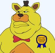 animal_ears animatronic award big_lips bowtie cheetah chuck_the_cheetah fangame five_nights_at_freddy's fnaf fnaf_(fangame) furfag meximutt orange_belly top_hat variant:meximutt yellow_skin // 888x849 // 28.7KB