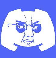 angry blue closed_mouth discord glasses hair logo soyjak variant:chudjak // 758x786 // 10.2KB