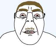 bloodshot_eyes brown_hair coomer eyebags gooner hair moustache red_eyes rotten_teeth series:coomers_&_gooners smile subvariant:bernchud teeth template tired variant:bernd variant:chudjak white_skin // 1200x1125 // 25.8KB