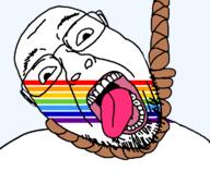 ack autonomous_oblast dead flag flag:jewish_autonomous_oblast glasses hair hanging jewish_autonomous_oblast open_mouth rope russia skin soyjak stubble suicide teeth tongue transparent transparent_background variant:bernd white yellow_teeth // 768x719 // 24.8KB