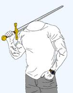 body_only buff clock meta:template mge muscles muscular_male sword template transparent_background vein // 1514x1910 // 75.8KB