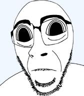 aliased big_head biting_lip deformed distorted frown full_head glasses horny large_eyes looking_at_you series:hornyjaks splice stubble subvariant:hydrocephason teeth template transparent_background variant:cobson // 787x900 // 29.7KB