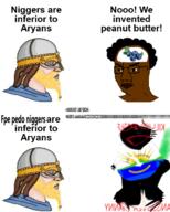 ack afro angry aryan black_skin bloodshot_eyes blueberry clothes crying distorted flag:vancouver fpe_chink_pedo_nigger fundamental_paper_education glasses greg_(faggot) greg_(user) hanging hat nigger nordic_chad open_mouth shitskin stubble text vancouver variant:bernd variant:chudjak viking // 554x692 // 275.6KB