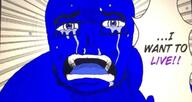 berryboy blue_skin crying glasses manga nico_robin one_piece open_mouth soyjak stubble text variant:unknown // 680x363 // 29.4KB