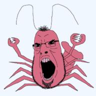 angry animal glasses hair lobster meta:tagme open_mouth stubble subvariant:hairson variant:cobson // 255x255 // 30.5KB