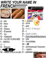3soyjaks alphabet baguette beret canada deltarune emmanuel_macron flag flag:canada flag:france france french_text glass glasses hair ham irl open_mouth seethe soyjak stubble teeth text undertale variant:feraljak video_game wine // 941x1187 // 272.7KB
