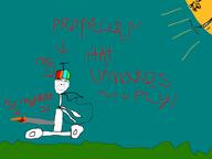 bike blue_sky bug explaining face fire fly flying gem glasses grass happy low_quality_gem poorly_drawn propeller_hat red red_text riding sky smile stickman sun sun_rays tagme_just_tagme_because_i_say_so_ok text variant:cobson variant:impish_soyak_ears wholesome // 800x600 // 88.6KB
