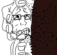 beard black_skin glasses jimbo_(namefag) meta:namefags pain variant:jimbocreature variant:soyak white_skin // 491x472 // 44.6KB