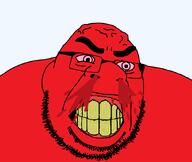 angry beard blood bloodshot_eyes eyebrows glasses open_mouth red_skin series:cobson_brothers shrek subvariant:ogreson transparent_background variant:cobson vein // 872x737 // 29.5KB