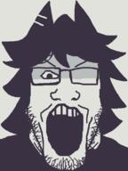 FPEgem angry cat_ear ear fundamental_paper_education glasses hair miss_circle soyjak stubble teacher variant:markiplier_soyjak // 600x800 // 16.3KB