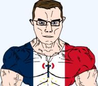 blue_eyes brown_hair buff france subvariant:chudjak_front subvariant:muscular_chud variant:chudjak vichy white_skin // 1638x1443 // 533.2KB