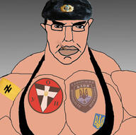 azov_battalion background buff chud cigarette clothes coat_of_arms flag:ukraine glasses hair hat mge nationalist smoking soldier_(tf2) tattoos template ukraine ushanka variant:chudjak white_skin // 1800x1788 // 393.8KB