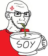 anger_mark angry cup drinking drinking_straw ear holding_object soy soylent straw variant:soyak // 852x1002 // 113.7KB