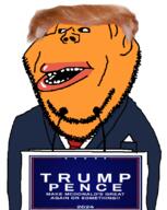 amerimutt blond clothes donald_trump ear hair mutt necktie open_mouth orange_skin politics president stubble subvariant:impish_amerimutt text variant:impish_soyak_ears // 666x838 // 205.5KB