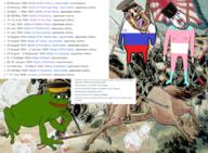 2soyjaks aids bloodshot_eyes christian_cross christianity clothes cocaine communism crying eastern_orthodox firearm flag:japan flag:japanese_empire frog full_body gun hammer_and_sickle hanging hat japan japanese_empire kek massacre meiji_era_hat orthodox_cross pepe rifle rope russia russo_japanese_war smug soyjak stubble subvariant:brunetto suicide syringe text tongue type_30 variant:bernd war white_skin wikipedia yellow_teeth // 6000x4399 // 22.6MB