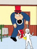 american_dad bald cartoon clothes dance forehead_lines full_body glasses open_mouth orange_justice series:TIME_TO_KICK_IT! soyjak stubble time_to_kick_it variant:soyak white_skin // 400x533 // 2.2MB
