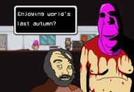 background beard blood grey_hair lisa_(game) mask molested moustache nipple ominous rape scared subvariant:hornyson subvariant:soyak_(concerned) text variant:cobson white_skin // 2318x1600 // 381.6KB