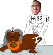 's 1488 ISLAM_IS_JEWISH_AND_GAY allah arabic_text beard black_skin blackedhammad_(bbc_be_upon_clitty) bleached brainlet brenton_tarrant brown_skin butt chud_(boorufag) chud_(soybooru) clenched_teeth closed_mouth cum_slut gem_that_made_allah_followers_clitty_leak god hair islam islamic meta:op_took_a_selfie_of_xerself mudslime muslims nigger pisslam rape sandnigger sex sonnenrad total_muslim_death variant:feraljak yellow_teeth // 1923x1999 // 549.4KB