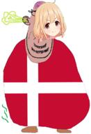 anime anzu_futaba anzumark bant_(4chan) biting_lip brown_skin country denmark ear flag flag:denmark mask purple_hair stinky stubble subvariant:blobson subvariant:hornyson variant:cobson // 815x1192 // 401.0KB