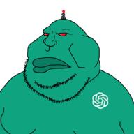 angry antenna artificial_intelligence bot brapskin chatgpt green_skin logo mouth red_eyes robot variant:meximutt // 888x886 // 38.8KB