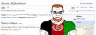 afghan afghanistan arm badakhshan_province_(afghanistan) blue_eyes brown_eyes buff closed_mouth clothes flag:afghanistan ginger ginger_beard ginger_hair glasses hair red_hair soyjak subvariant:chudjak_front subvariant:muscular_chud trend:aryan tshirt variant:chudjak vein wikipedia wikipedia_article // 2229x830 // 813.7KB
