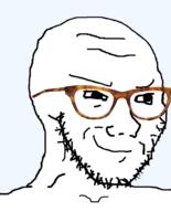 beard closed_mouth full_head glasses smug soyjak subvariant:soyak_(smug) tortoise_glasses variant:soyak // 1460x1814 // 411.1KB