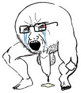 countryball crying cum foot glasses hair laineyball leg meta:pornographic_content nose open_mouth penis red_eyes soyjak stubble variant:cryboy_soyjak // 724x834 // 172.9KB