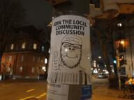 advertisement alternate closed_mouth dithered glasses hand invite irl smile soyjak soyjak_party stubble text thumbs_up variant:a24_slowburn_soyjak // 4032x3024 // 4.0MB