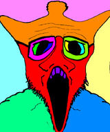 color demon distorted glasses horn open_mouth soyjak stubble subvariant:soyak_front template trend:colorjak variant:soyak // 600x718 // 13.7KB
