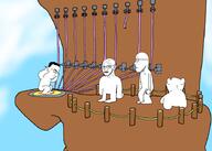 4soyjaks arm back closed_eyes closed_mouth clothes cloud covering_ears crying ear fence fingers fist foot glasses hair hand leg looking_to_the_left mario_party mario_party_8 mountain neutral rock rope sad scared shy side_profile soyjak string stubble subvariant:neutralplier subvariant:sideplier subvariant:soyak_(concerned) variant:chudjak variant:impish_soyak_ears variant:markiplier_soyjak variant:soyak video_game // 890x637 // 157.3KB