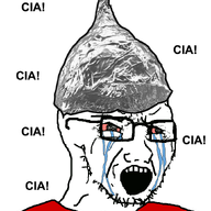 animated bloodshot_eyes central_intelligence_agency clothes communism crying glasses hat open_mouth soyjak stubble text tin_foil variant:soyak // 861x1243 // 321.7KB