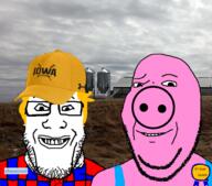 2soyjaks are_you_soying_what_im_soying boar chasecool_(namefag) farmer glasses iowa looking_at_you pig pink pink_skin smile stubble subvariant:wholesome_soyjak teeth variant:gapejak variant:markiplier_soyjak // 1968x1728 // 2.8MB
