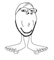 creature foot glasses soyjak stubble variant:gapejak // 1146x1270 // 28.5KB