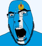 crown flag flag:ulyanovsk_oblast full_head glasses hair looking_to_the_right oblast open_mouth russia soyjak stubble teeth text transparent transparent_background ulyanovsk_oblast variant:cobson // 721x789 // 74.6KB