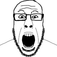 bald front_facing glasses looking_at_you merge open_mouth stubble subvariant:cobson_front2 variant:cobson variant:markiplier_soyjak // 800x800 // 19.7KB