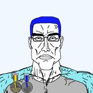 'tu 'tuey soy2 1_year_on_bald_men_with_glasses_website badge buff clotheso front_facing glasses hair natejak nick_kiggers soy2 subvariant:perceptive_chud variant:chudjak // 799x799 // 34.8KB