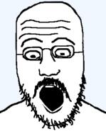 glasses mustache open_mouth soyjak stubble variant:unknown // 315x406 // 18.3KB