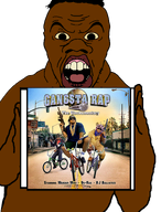 album_cover angry gangsta_rap gangster looking_at_you music nigger shirtless subvariant:feralnigger variant:feraljak variant:twojak // 1169x1536 // 1.3MB