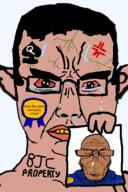 amerimutt bloodshot_eyes brown_skin crying european_union holding_object jewish_star medal mutt obsession slut slut_for_bjc subvariant:chudjak_front subvariant:euromutt variant:chudjak yellow_teeth // 392x590 // 59.0KB