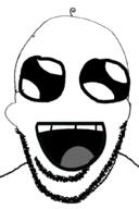 baby babyjak beard big_eyes big_mouth big_smile caca hair looking_at_you open_mouth stubble subvariant:wholesome_soyjak variant:gapejak // 684x1024 // 150.8KB