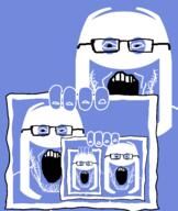 4soyjaks discord finger glasses holding_object logo open_mouth photograph stubble variant:markiplier_soyjak // 2700x3200 // 769.6KB