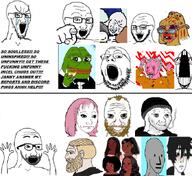 amphibian angry beard beaten_up black_skin brown_skin chad chud cigarette clothes coomer crying doomer excited female frog glasses gooner hat injured janny meta:not_oc nas:janny nas:nordic_chad nas:npc nas:pepe nas:twink nas:wojak nas:yes_chad nigger niggers npc open_mouth pepe pepe_the_frog pink_hair pink_skin pointing pointing_at_viewer smoking soyjak stretched_mouth subnas:coomer subnas:daddy's_girl subnas:doomer subvariant:kekjak subvariant:soyak_(crazed) suit tear text twinkjak variant:excited_soyjak variant:gapejak variant:soyak wine wine_glass wojak woman // 680x625 // 381.2KB