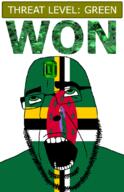 ahegao animal bird country dominica emerald flag flag:Dominica gem glasses green green_eyes hair looking_up open_mouth schlog_color_event soyjak soyjak_blog star_(symbol) stubble teeth text threat_level_green variant:cobson won // 721x1115 // 171.0KB