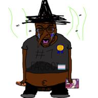 arm award black_skin car clothes crying diecast faggot flag:transgender_pride_flag flies ford full_body glasses hand hat ipad jewish_nose judaism kike leg medal meta:pornographic_content mustang nsfw oc open_mouth poop shitskin slopjak star_of_david stink_lines stinky text tongue variant:rupturejak witch // 1280x1280 // 329.7KB