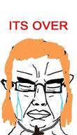 closed_eyes closed_mouth cole_wolfsson crying ear glasses hair its_over necklace orange_hair red_hair soyjak subvariant:chudjak_front text variant:chudjak // 411x718 // 41.3KB